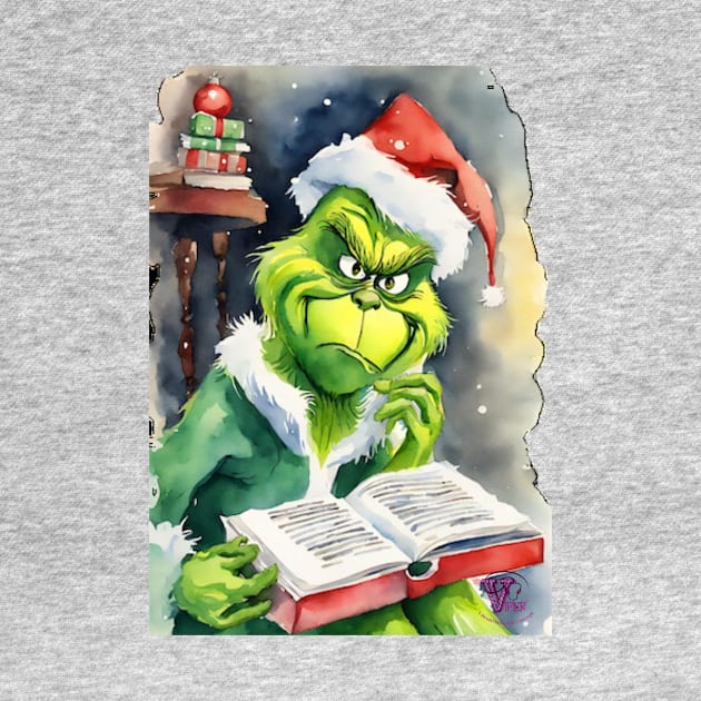 Grinch reads book by Viper Unconvetional Concept